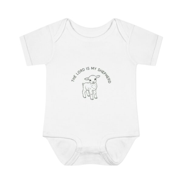 THE LORD IS MY SHEPHARD BABY ONESIE