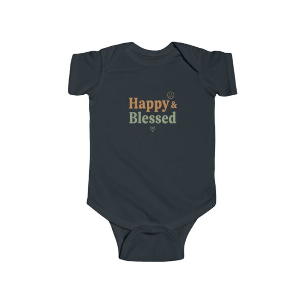 HAPPY AND BLESSED BABY ONESIE