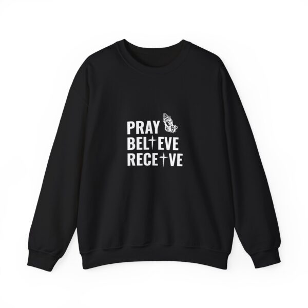 PRAY BELIEVE RECEIVE CREWNECK – FEMALE