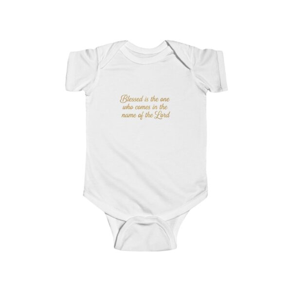 BLESSED IS THE ONE BABY ONESIE